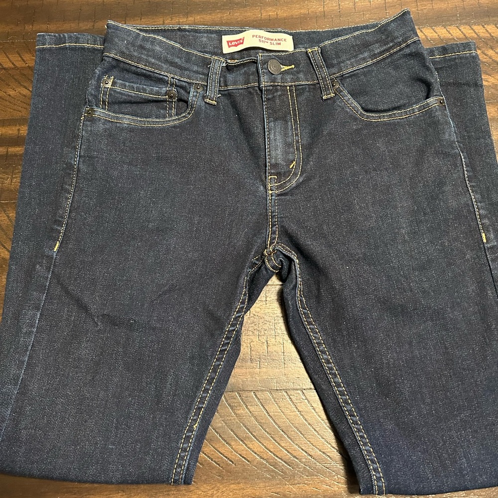 Boys Levi Performance 511 Slim Jeans Size 12reg.